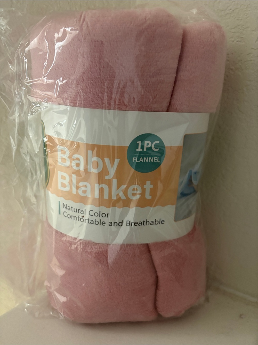 Baby Flannel Blanket - Soft Pink Cozy Throw